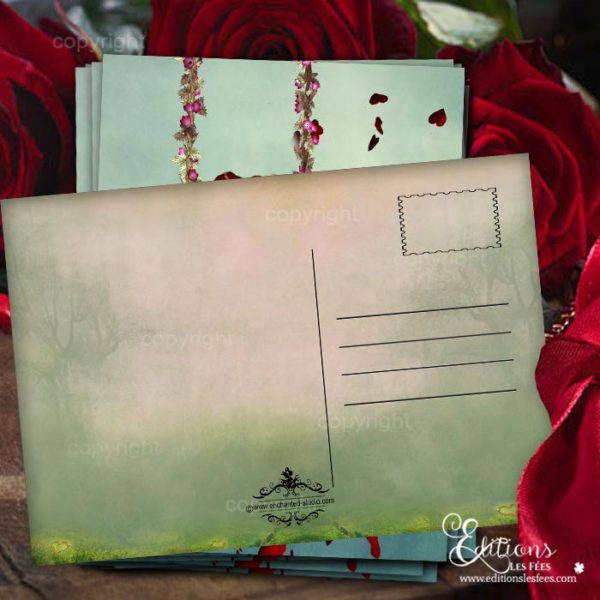 saint valentin, carte postale saint valentin, fée de saint valentin, dée d'amour, carte d'art saint valentin, Carte postale illustrée