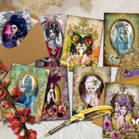 Set de 12 zodiac cartes - Cartes postales astrologie