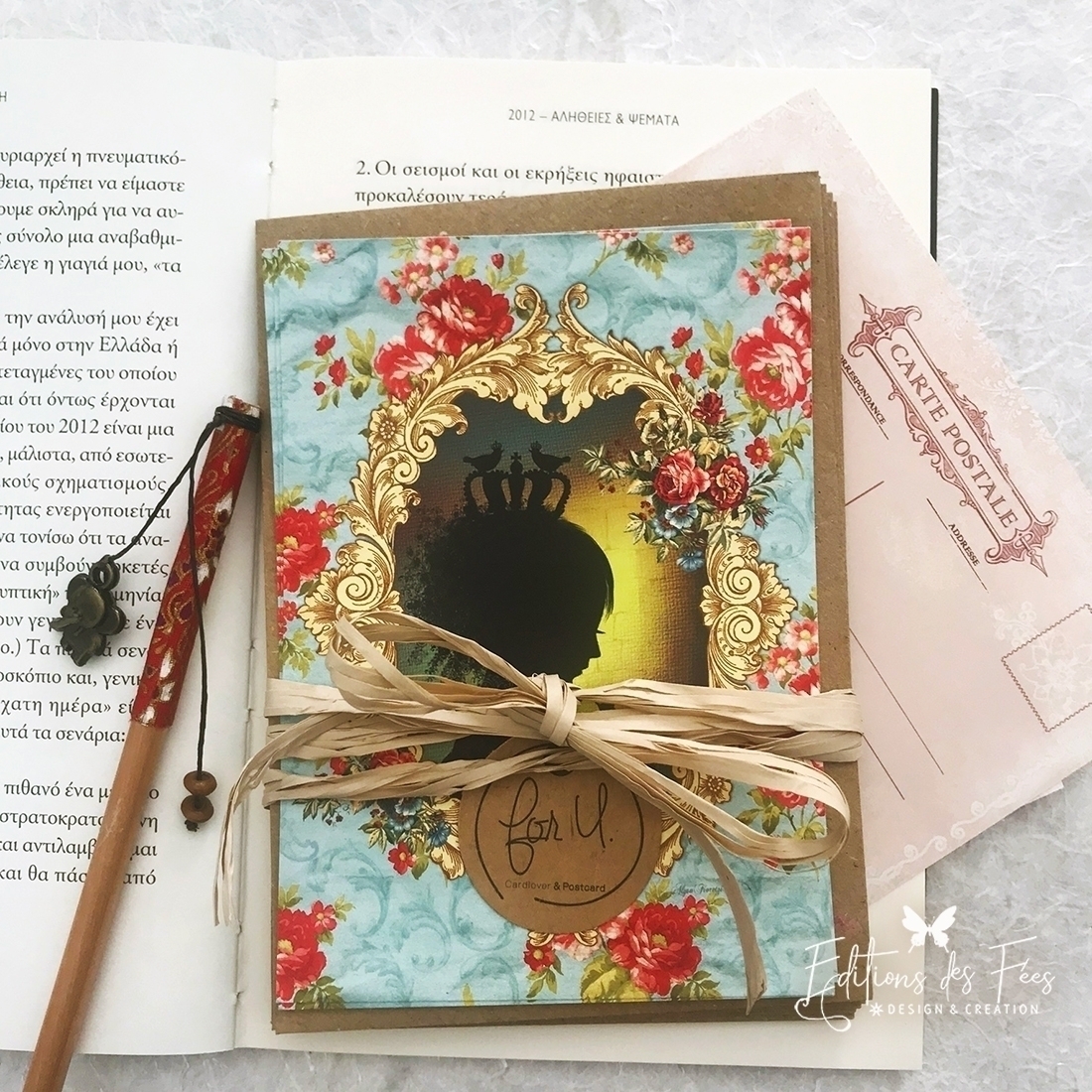 Handmade Vintage Package with Bookmarks Album Pages and Pockets